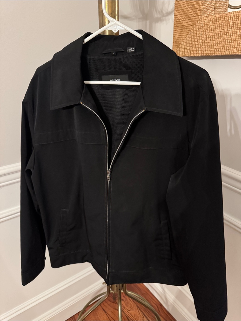 Alfani Black Men's Zip-Front Utility Jacket